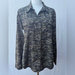 BLVD Green Camouflage Shirt